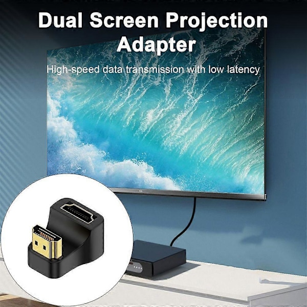Adapter HDMI-kompatibel Han til Hun-stik 8K Ultra-klar Understøttelse UHS2.1 med Indikatorlys Adapter
