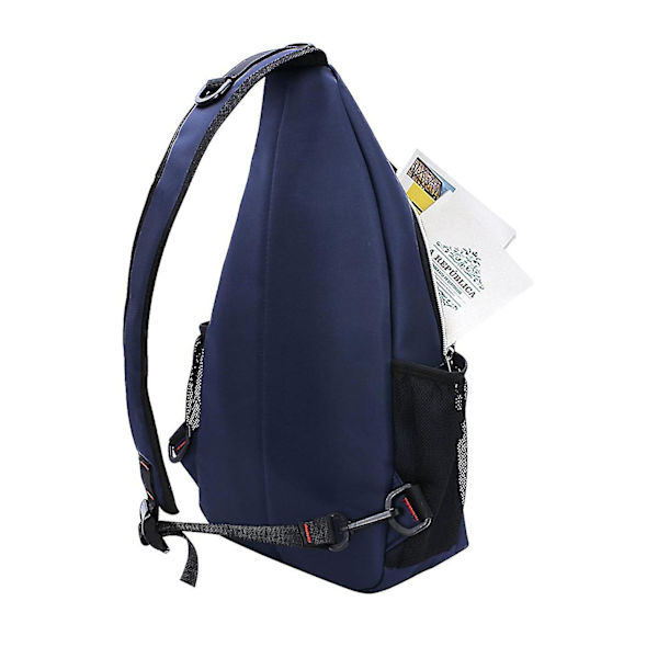 Polyester Axelremsväska Kompatibel För Resor Skola Blue