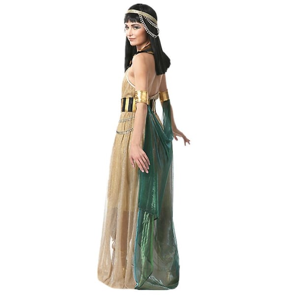 Carnival Halloween Par Egyptisk Myth Dräkt Kleopatra Farao Kappa Kappa Cosplay Fin festklänning Man M