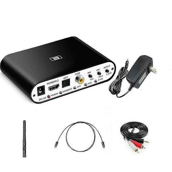 Da615h 5.1ch Audio Dekoder Bluetooth 5.0 Mottaker Dac Trådløs Audio Adapter Optisk Koaksial U Spill