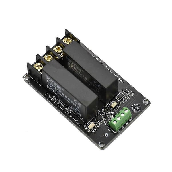 380v 8a 2-kanals SSR-kort Solid State Relämodul Hög Låg Nivå H-l Triggerkort D3808 Kontroll