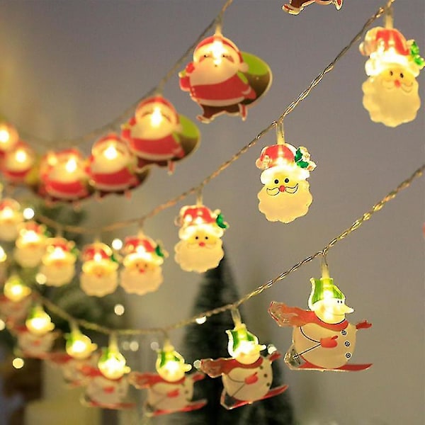20 st Klassiska Jultomte Ljusslingor Juldekoration LED Ljusslinga Julgran Ljusslinga Julgransprydnad För Hemmet