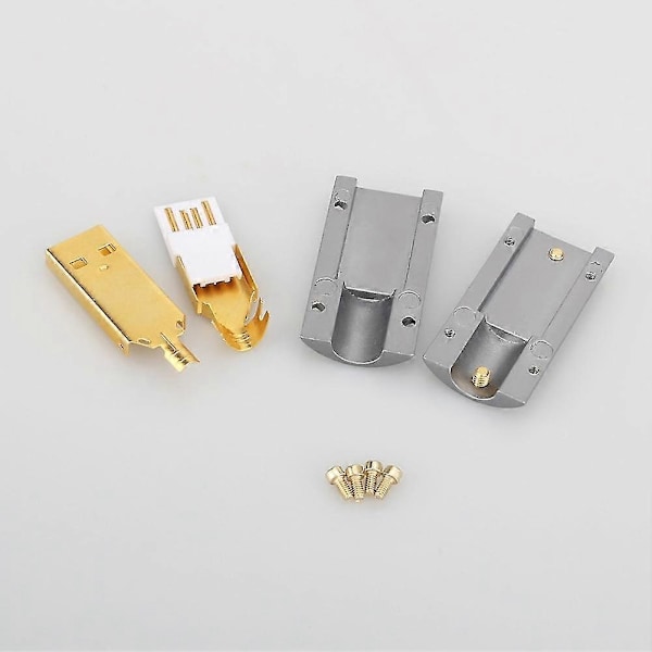 High-end USB 2.0 USB-kontakt Typ A B Hifi DIY DAC USB-kabel 24k Guldpläterad Brons UA201