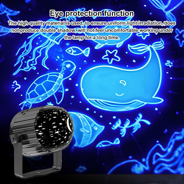 Stjernehimmel Projektor Lampe Høj Farvegengivelsesindeks Intelligent Kontrol Let at Bruge LED Projektor Natlampe