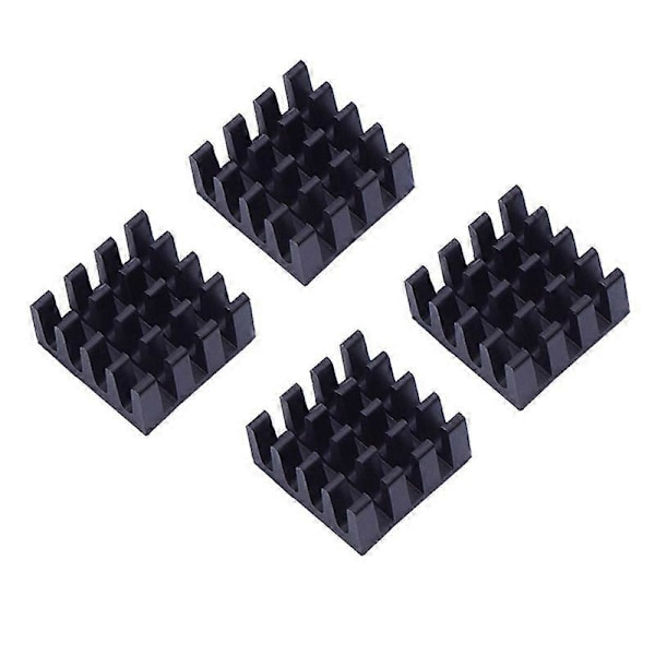 8 stk. Sort Aluminium Køleplade Køler Kølesæt til Raspberry Pi 3, Pi 2, Pi Model B+