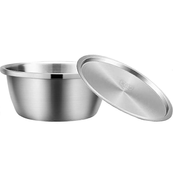 1 Set Rostfri Blandskål Hushåll Kök Mat Sallad Soppbehållare med Lock