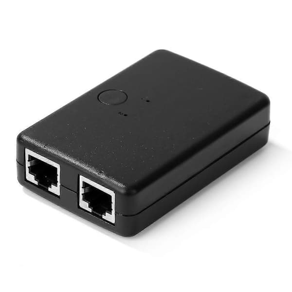 2 porte 100mbps Netværk Switch Lan Ethernet Kabel Switcher Ledningsadapter Konverter Til Desktop 2 Vejs