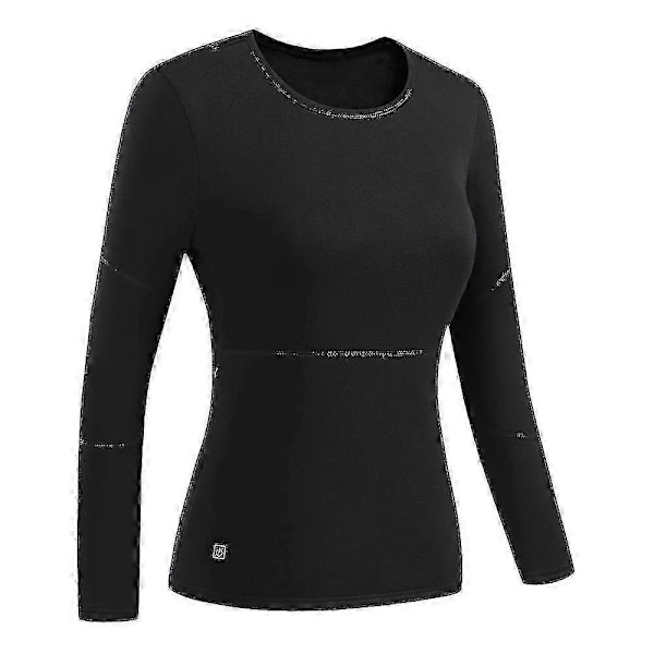 Vinter Termisk Oppvarmet Jakke 28 Områder Tur Skjorter Ski Sett Oppvarmet Klær Oppvarmet Undertøy Women black top M