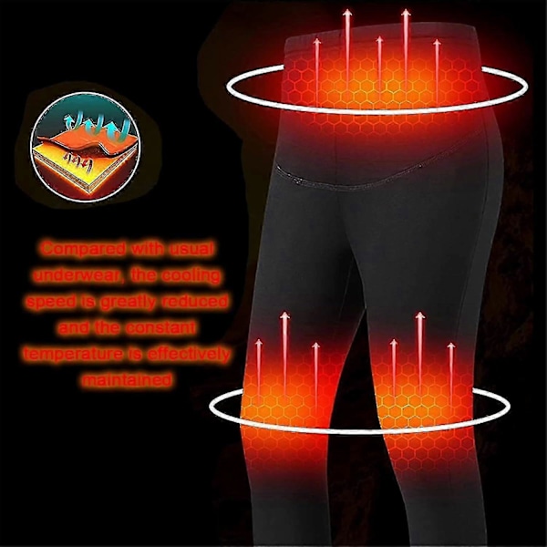 Uppvärmda Termiska Underkläder, USB Elektriska Uppvärmda Termiska Långärmade T-shirts Ultralätt Baslager Varm Topp, Tvättbara Elektriska Värmeunderkläder-gzyv-Yv Longsleeve 4XL