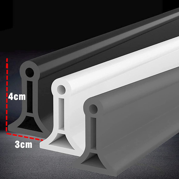 Silikon vattenlist toalett torr och våt separationsbarriär White 80cm