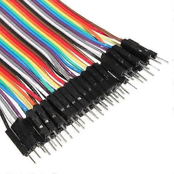 40st 10cm 2.54mm Hane till Hona Färg Jumperkablar Kompatibla för Kopplingsdäck