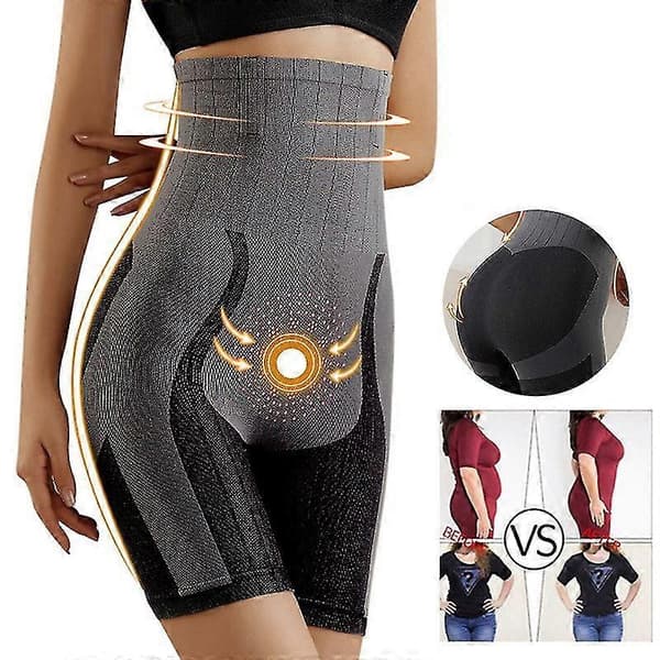 Damer Hög Midja Butt Lifter Trosor Mage Kontroll Formande Trosor Midjetränare Postpartum Mage Trosor Bean paste M - L