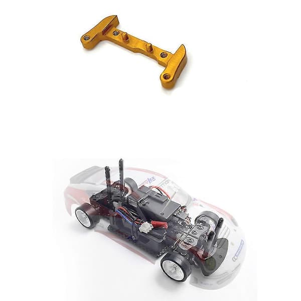 Metal Front Bumper Mount til Mini-q 1/28 Rc Drift Bil Opgraderingsdele, gul