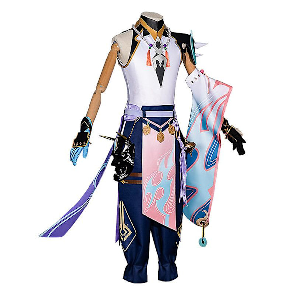 Genshin Impact Xiao Cosplay -asu, peruukki, anime Halloween-asut miehille, peli M