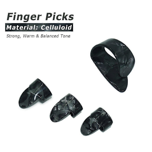 Gitarr Slide Set Med 1 Glas Slide, 1 Stål Slide Och 1 Mässing Gitarr Slide, 6 St Gitarrplektrum Och 4