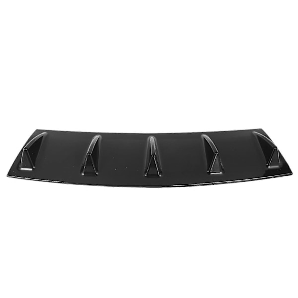 Hot 58.4x15.2cm Stil Universal Bakre Støtfanger Leppe Diffuser 5 Fin Blank Svart Abs Bil Diffuser Fin Sty