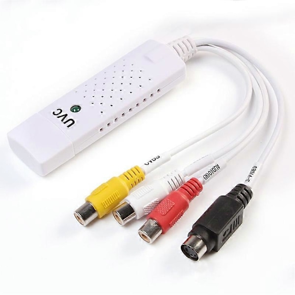 USB 2.0 Video TV-tuner Ljudinspelningskort Konverter Adapter för Win 7 8 10 Mac