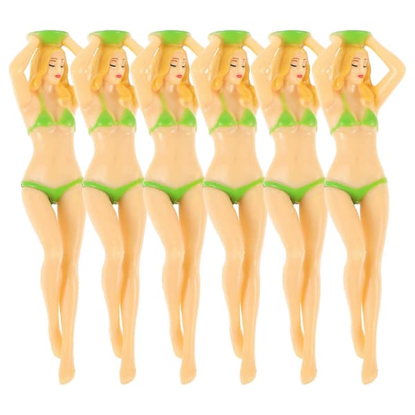 6 stk. Golftees Dame Golfplugger Stativ Golfpigger Profesjonelle Golftees Golftilbehør