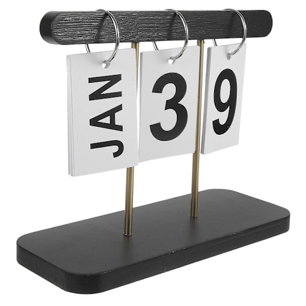 Skrivbordskalender Evighetskalender Rustik Träbas Kalender Skrivbordsdekoration