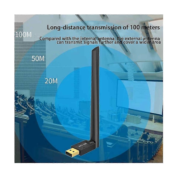 100b Tandadapter Bluetooth 5.3 Sändare Bluetooth O Mottagare Extern 4dbi Antenn