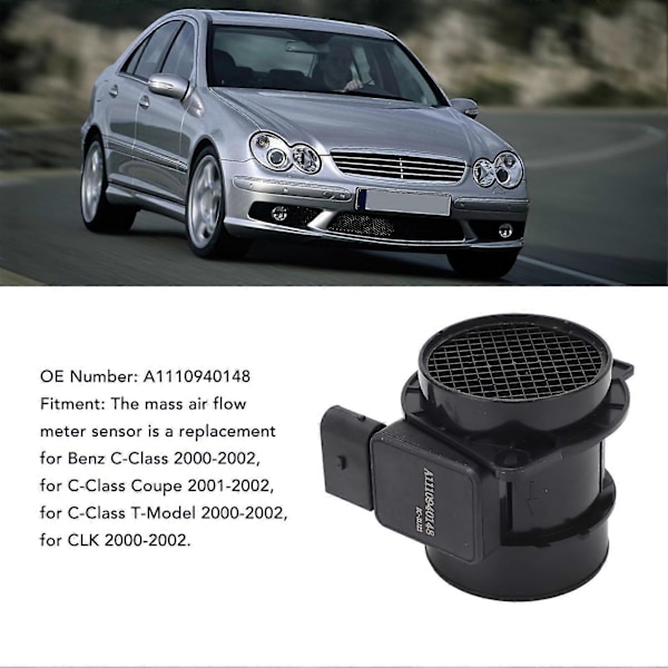 Luftmassemåler A1110940148 Sensitiv Præcis MAF Måler Sensor Udskiftning til Benz C-Klasse CLK E-Klasse