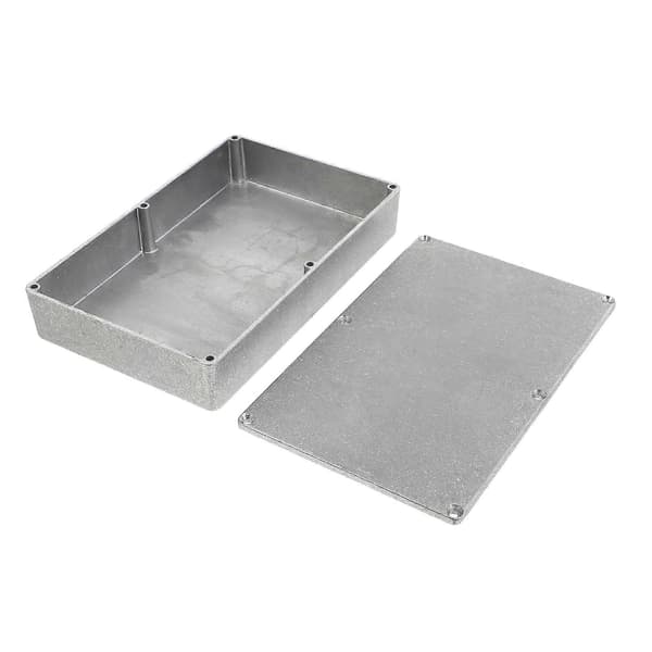 1 stk. Aluminium Stomp Box Kasse Gitarpedal Kabinett Erstatning (Sølv)