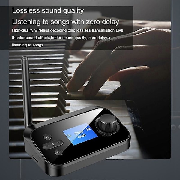 D18 Stabil Transmission Højhastigheds Bluetooth-kompatibel Adapter Stabil Transmission Højhastigheds ABS Praktisk Bred Kompatibilitet Audio Receiver til Com