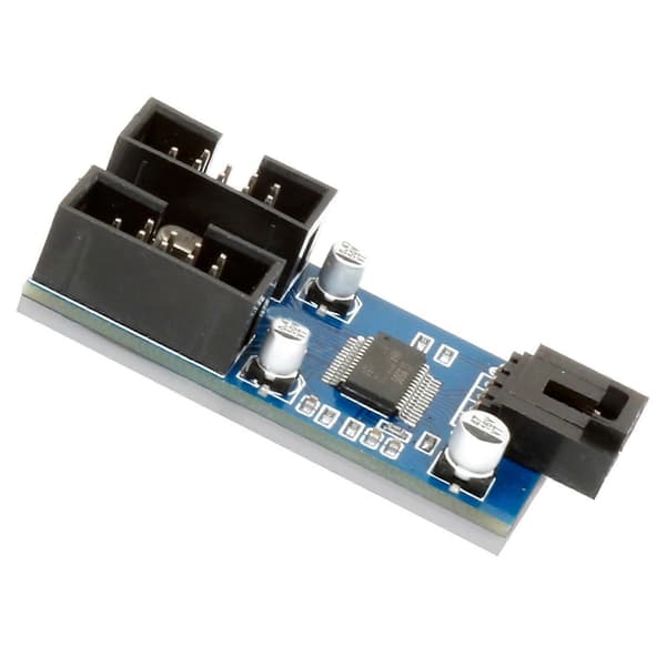 Moderkort USB 9-pin Förlängningskabel USB 1-till-2 Kretskortsdesign Med Skyddskåpa USB Ext
