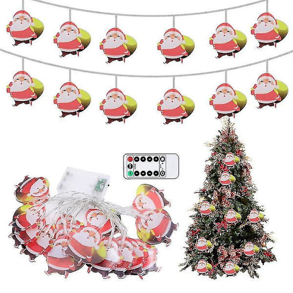 20 stk. Klassiske Julemands Lys String Juledekoration Led Lys String Juletræs Lys Juletræs Ornament Til Hjemmet