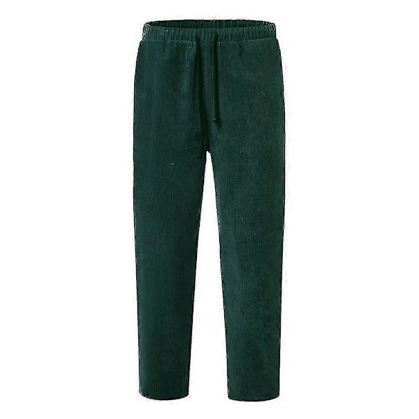 Herr Manchester Cord Look Raka Byxor Lediga Baggy Byxor Green L