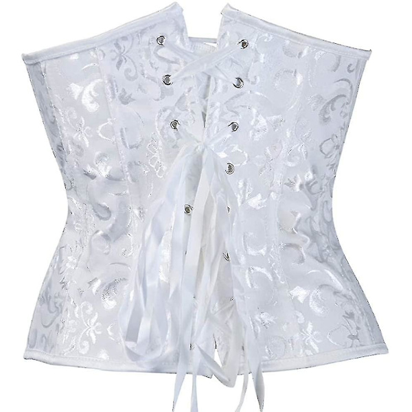 Tflycq Naisten Nauhallinen Luilla Vahvistettu Underbust Vyötärömuotoilija Korsetti White Large