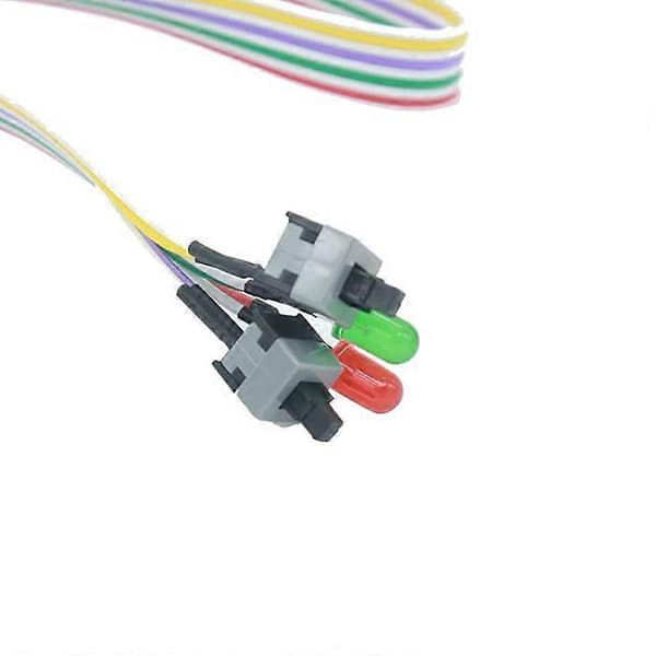 50cm På/Av/Reset 2 Bryter LED Lys ATX PC Datamaskin Hovedkort Strømkabel