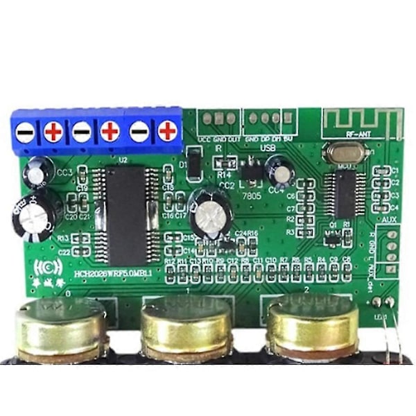 Bluetooth 5.0 Forstærker Strøm Audio Board 30w Mono Trin Effektforstærker Board, U Disk Decoder, med
