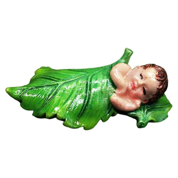 Harpiks Fe Baby Skulptur Liten Fe Baby Skulptur Utendørs Plen Ornament Hage Mini Fe Dekor