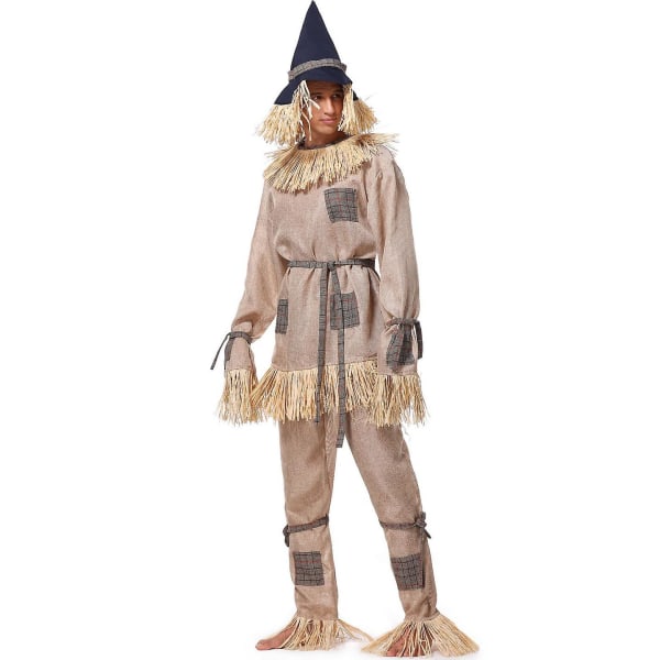 Deluxe Vuxen Mr Scarecrow Cosplay Dräkt Män Kvinnor Halloween Fest Dräkt För Män Scenuppträdande Fancy kostym Men M