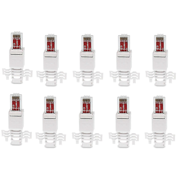 20 Nätverkskontakt Verktygsfri Rj45 Cat6 Lan Utp Kabelkontakt Utan Verktyg Cat5 Cat7 Installationskabel P