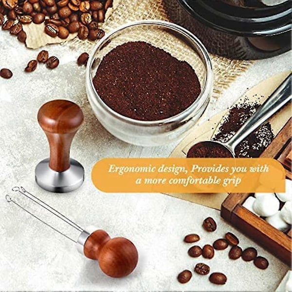 2 stk. Kaffeknaster Sæt, 51mm Espresso Knaster, Espresso Kaffeomrører, Værktøj Espresso Omrører Knaster
