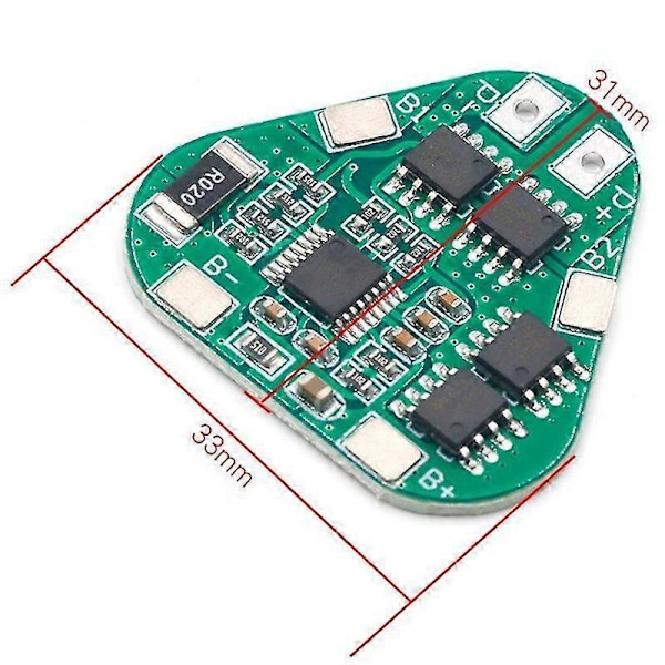 12v 18650 Lithium Batteribeskyttelseskort 11.1v 12.6v Overopladning Over-afladningsbeskyttelse 8a 3 Cell