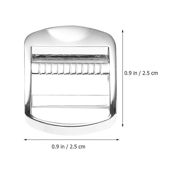 10 st Glidspännen Zinklegering Väskrem Justeringsspännen för Ryggsäck Axelväska Resväska (Silver, 24mm)