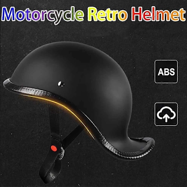 Cap Cycle Retro S Åben Scooterhjelm Til Cruiser Chopper Kvinder Mænd E Typ