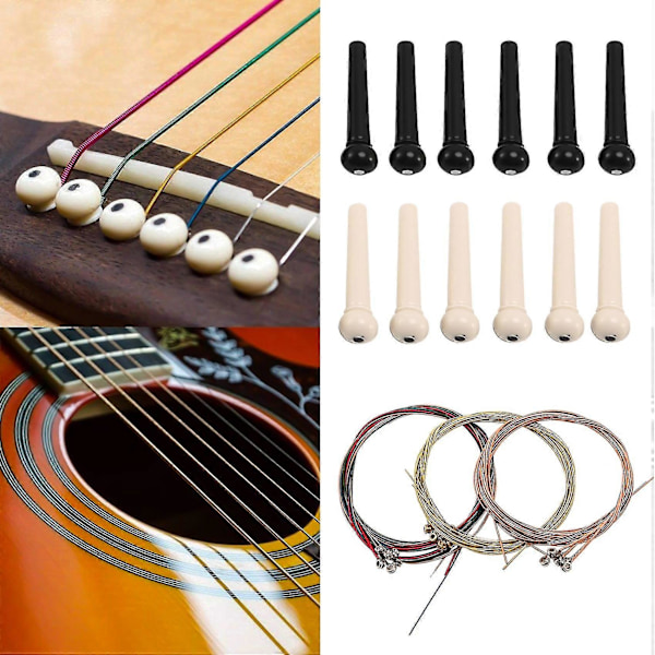 62 st Gitarrtillbehör Kit Akustisk Gitarr Byte Verktyg För Gitarr Och Gitarr Nybörjare