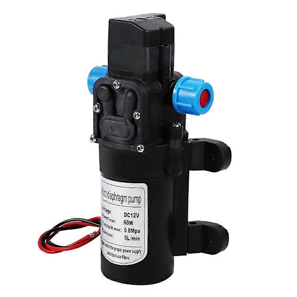 12V 60W 80PSI Smart Högtryck Självsugande Vattenpump för Hemträdgård