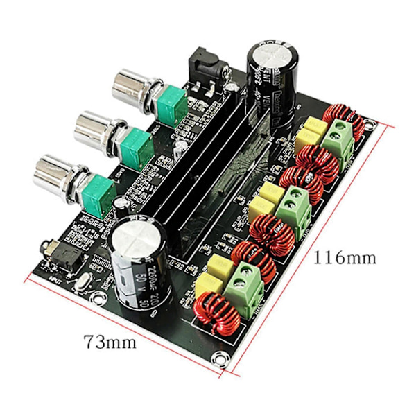 Tpa3116d2 Bluetooth 5.0 Digital Effektforstærker Board 2.1 Kanal 100w+50wx2 Høj Effekt Med Aux In