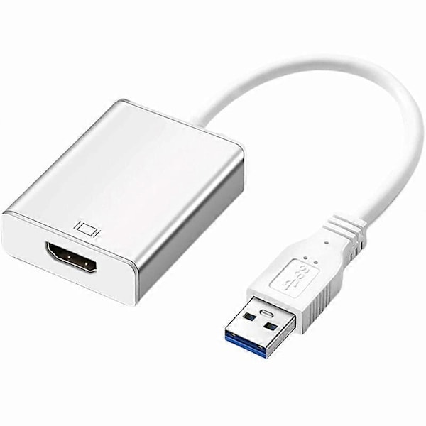 Bärbar 1080P Hög Klarhet USB 3.0 till HDMI-kompatibel Hub Adapter Dockningsstation för Dator