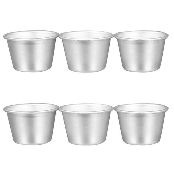 6 stk. Rundt Design Køkken Kageform Bageform Aluminium Legering Buddingform