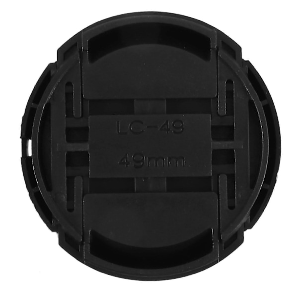 Universal 49mm Center Pinch Front Objektivdæksel til DSLR Kamera