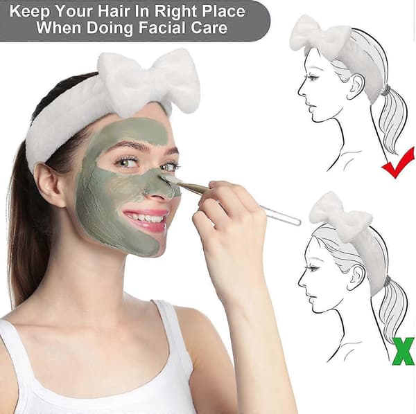 3 Stykker Gave Sløjfe Hårbånd Makeup Pandebånd Sløjfe Hår Wrap Håndklæde