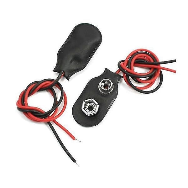 15 cm kaapeli 9 V paristoliittimen pidike 6 kpl