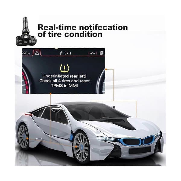 6 stk. Programmerbar TPMS-sensor 43hz 315mhz Dekktrykksensor 2 i 1 For- Mx-sensor Mo