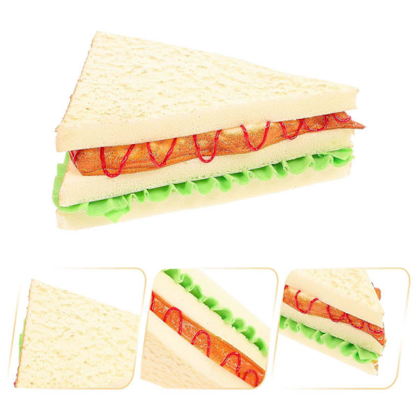 Fejkbröd Konstgjort Bröd Simulering Matmodell Dekoration Köksrekvisita (Sandwich)